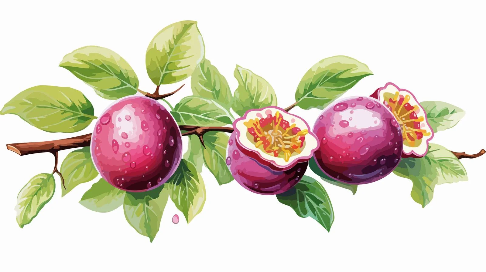 Vibrant Passion Fruit and Foliage Harvest — free download from Dotvec