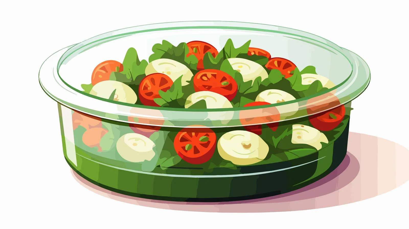 Wholesome Vegetarian Salad in Glass Bowl — free download from Dotvec