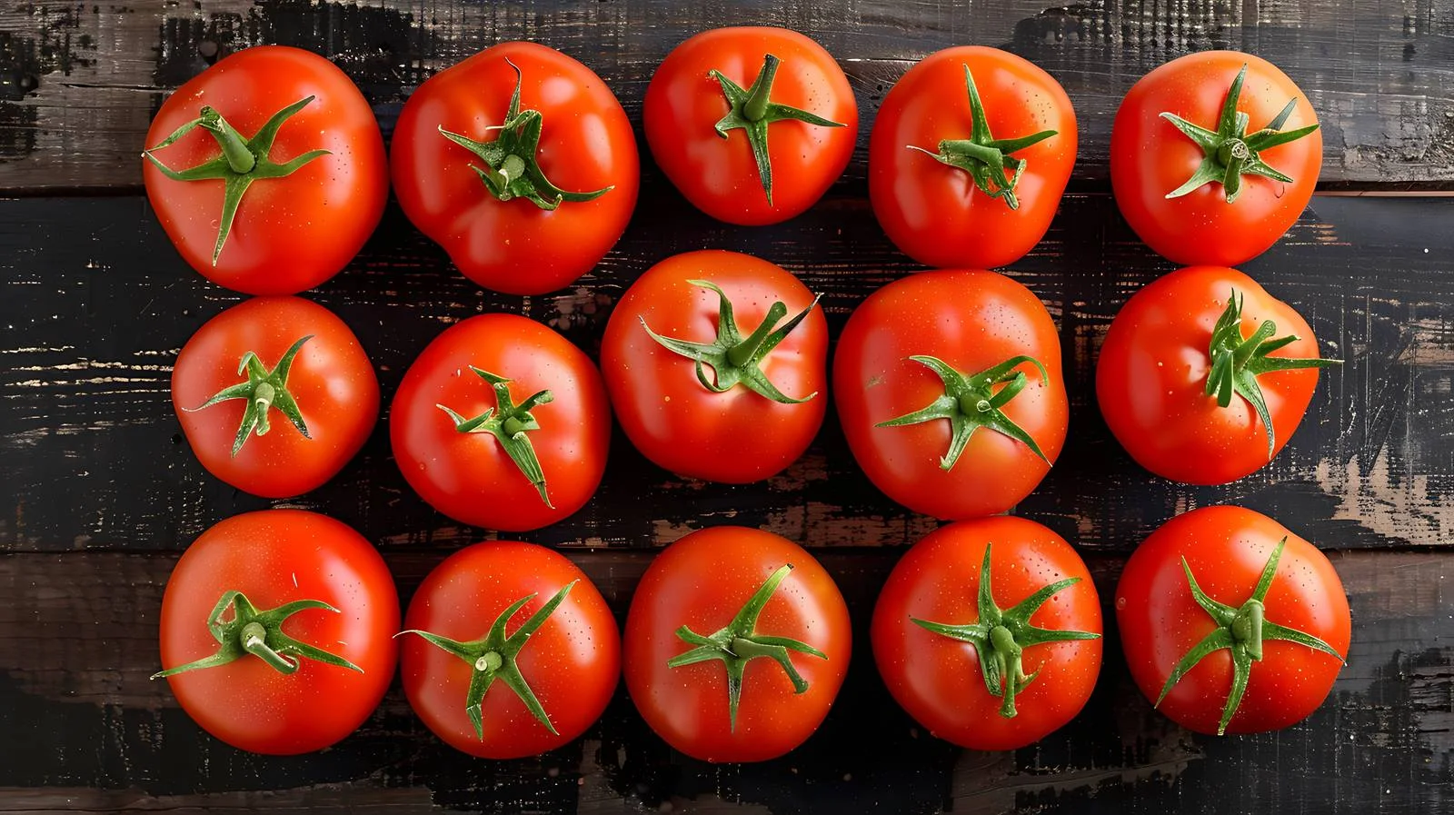 Rustic Fresh Tomatoes on Dark Wood — free download from Dotvec