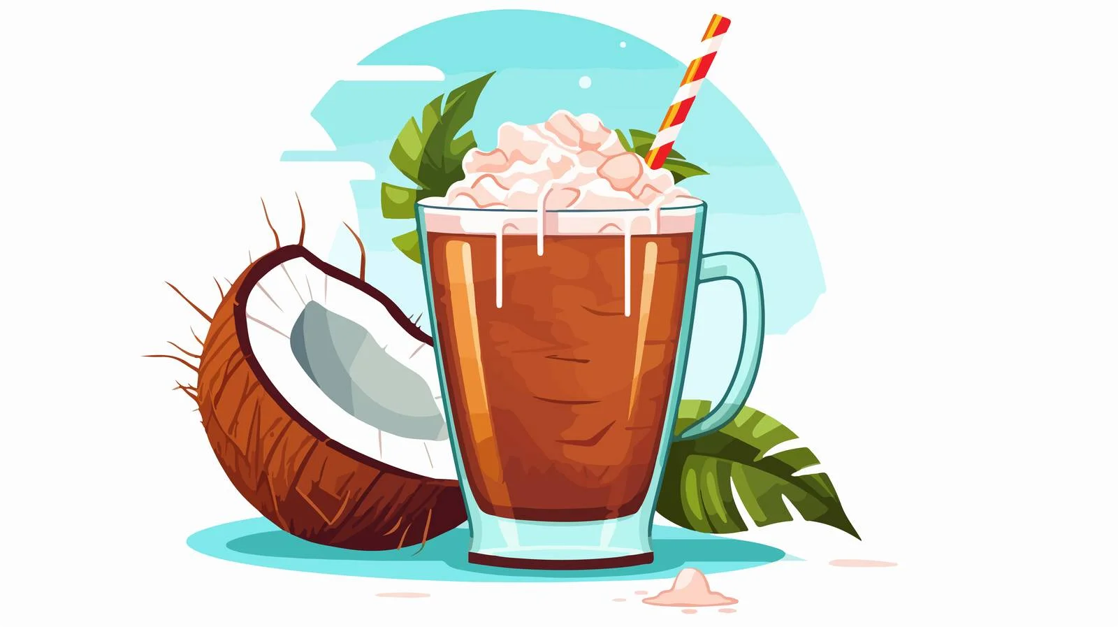 Exotic Coconut Cocktail for Tropical Refreshment — free download from Dotvec