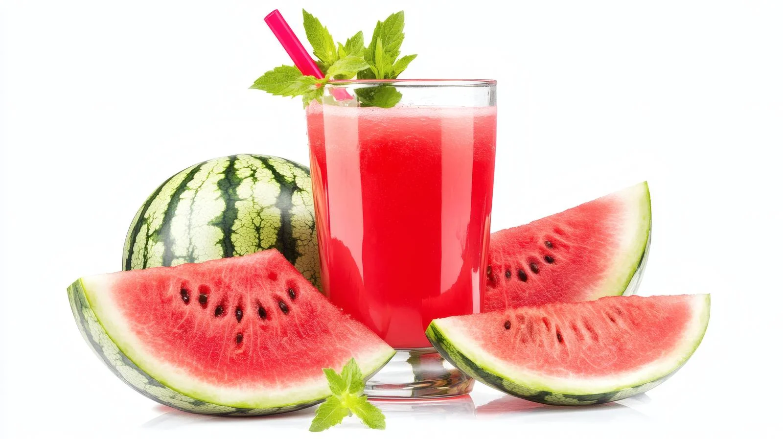 Refreshing Watermelon Juice on White Background — free download from Dotvec