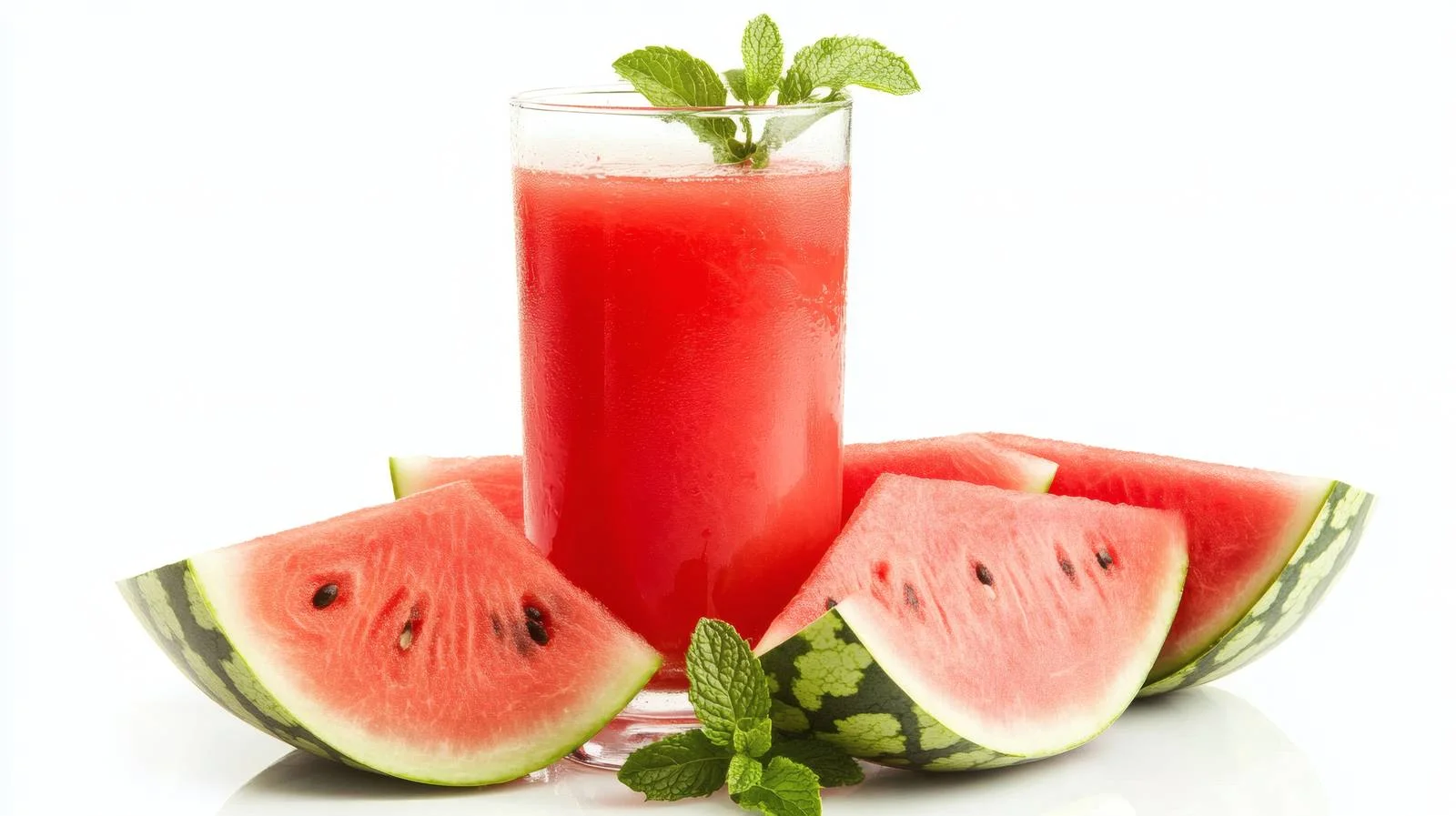 Refreshing Watermelon Juice with Mint on White — free download from Dotvec