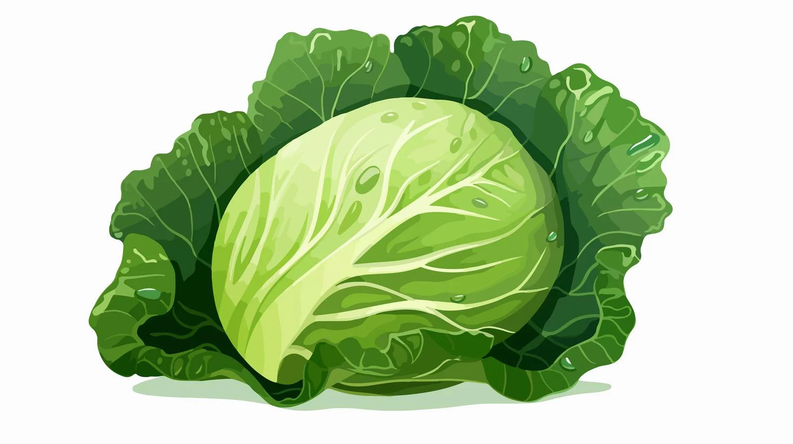 Vibrant Raw Cabbage with Green Leaves — free download from Dotvec