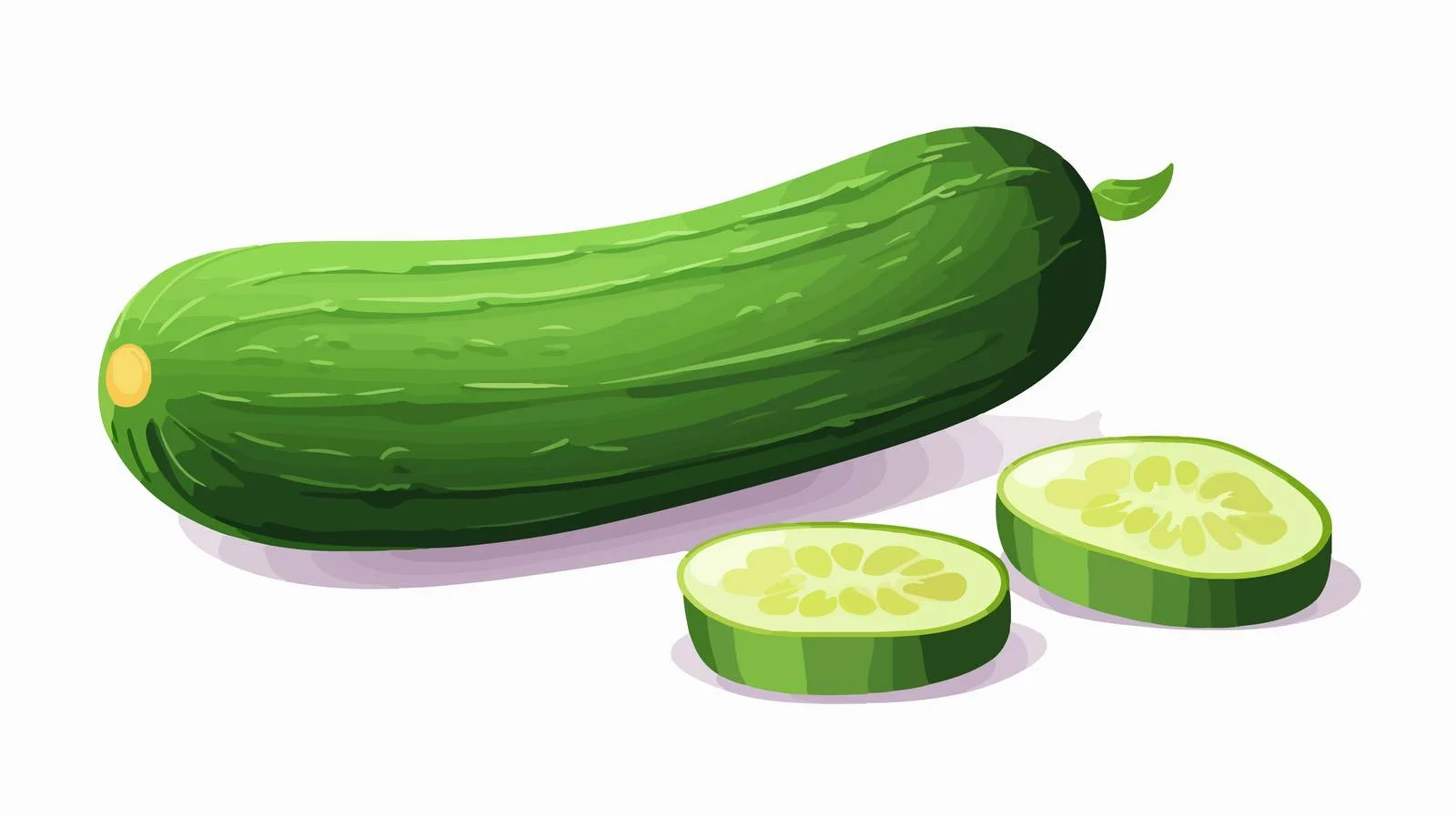 Vibrant Whole and Sliced Cucumber Composition — free download from Dotvec