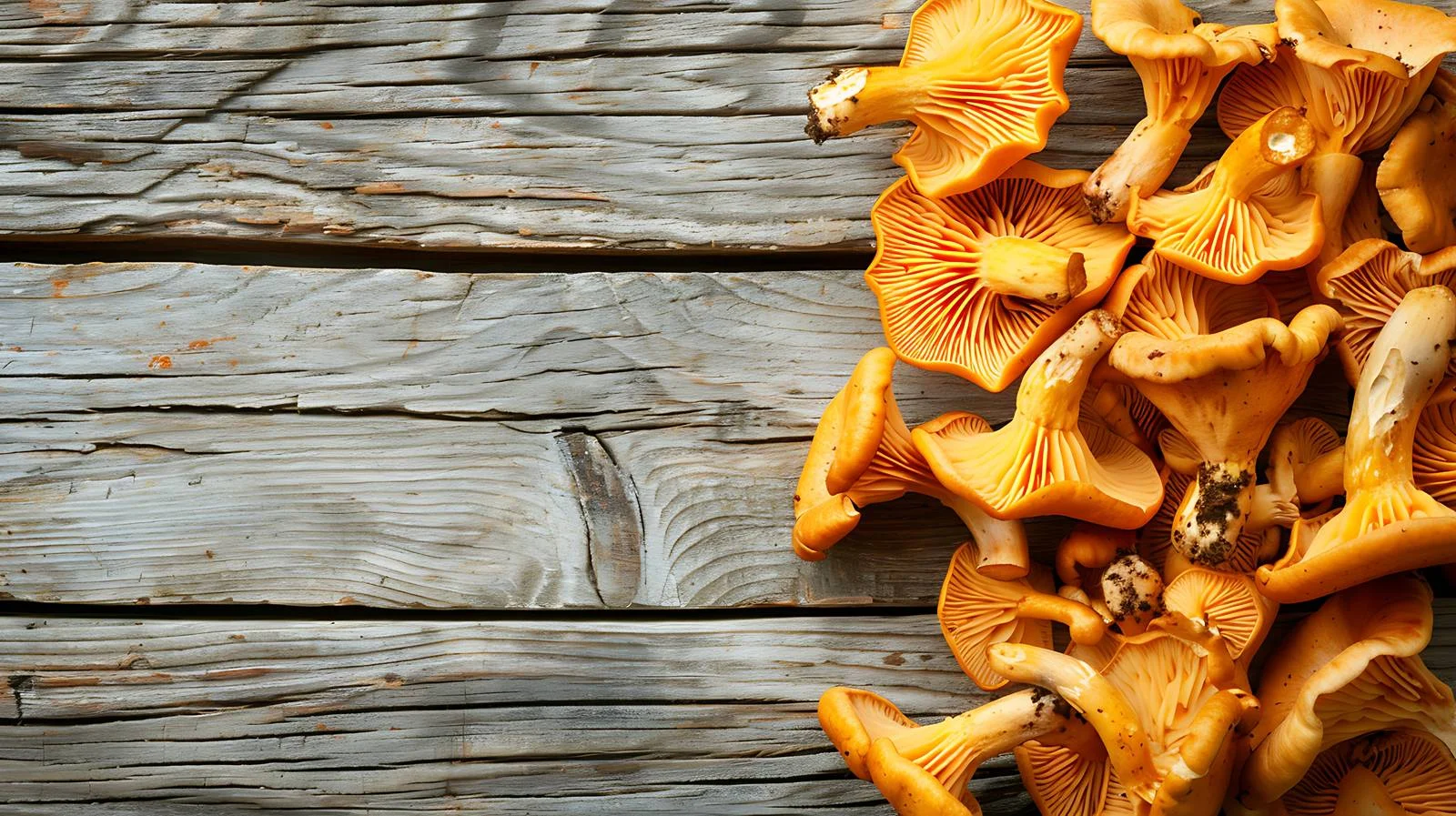 Rustic Wild Chanterelle Mushrooms Harvest — free download from Dotvec