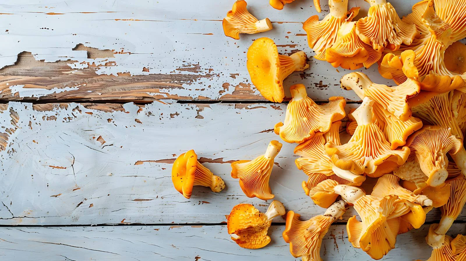 Rustic Wild Chanterelle Mushrooms Harvest — free download from Dotvec