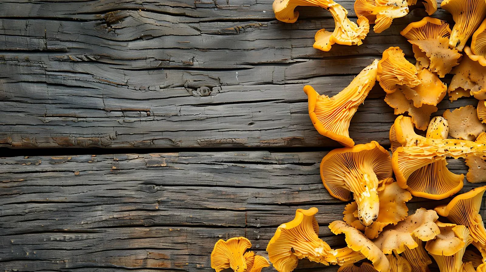 Rustic Presentation of Fresh Chanterelle Mushrooms — free download from Dotvec