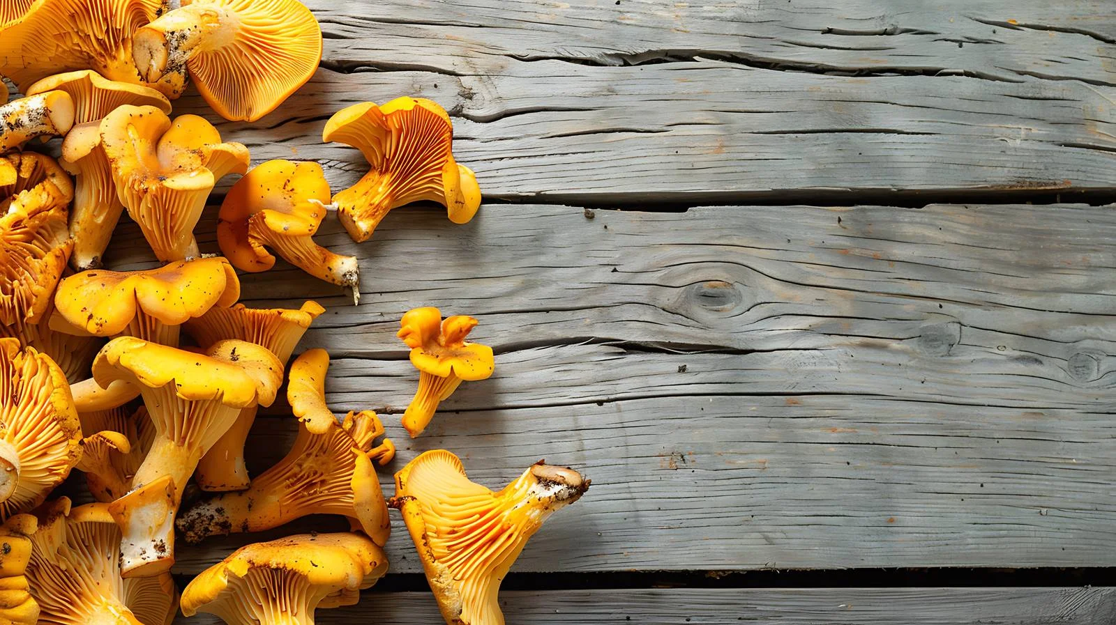 Rustic Chanterelle Mushrooms Harvest on Display — free download from Dotvec
