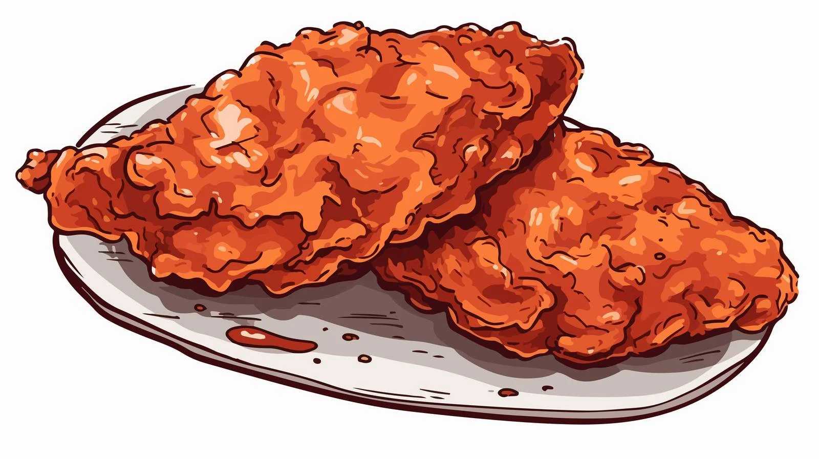 Hand-Drawn Fried Chicken Doodle Sketch — free download from Dotvec