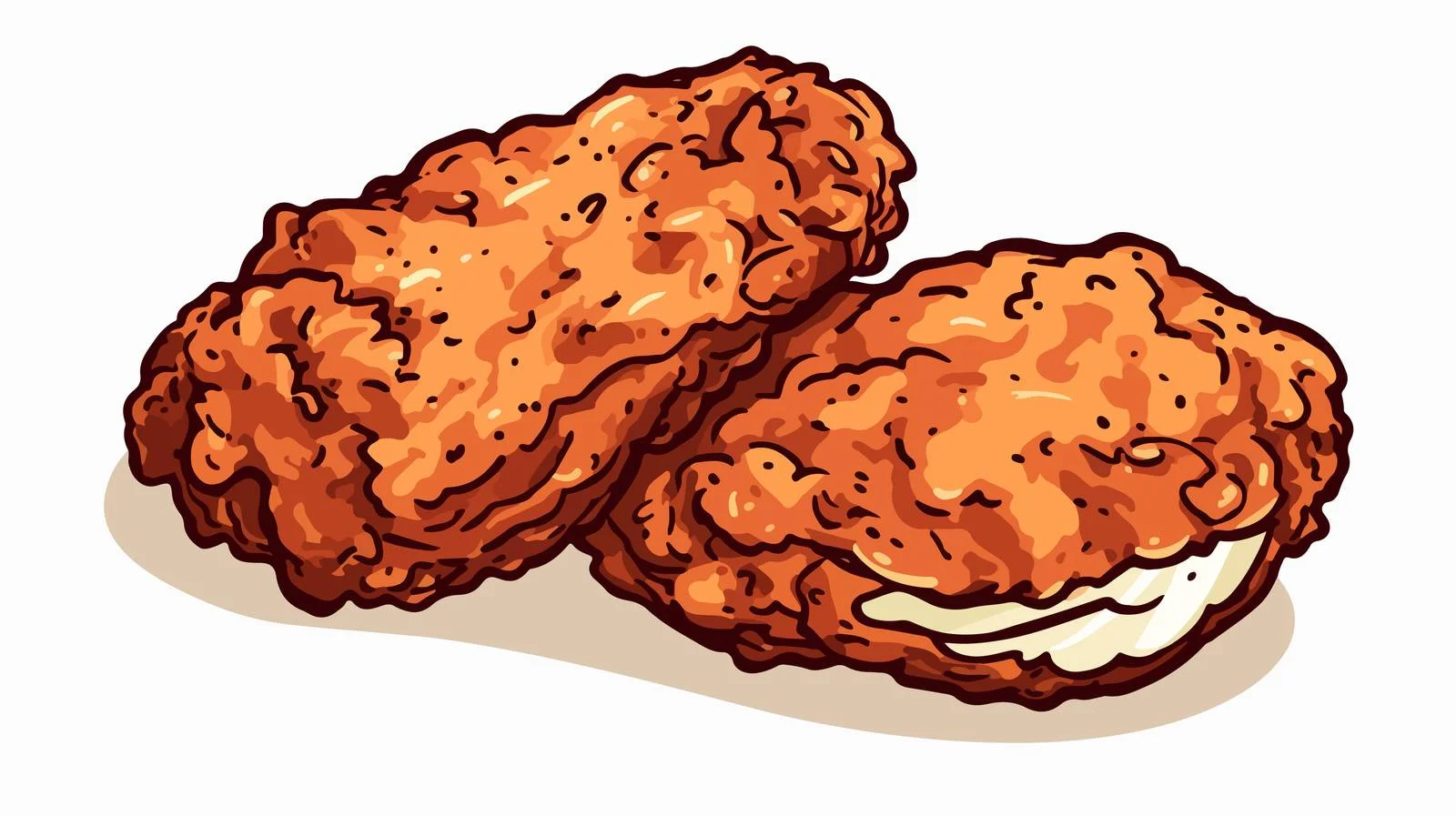 Hand-drawn Fried Chicken Doodle Sketch — free download from Dotvec