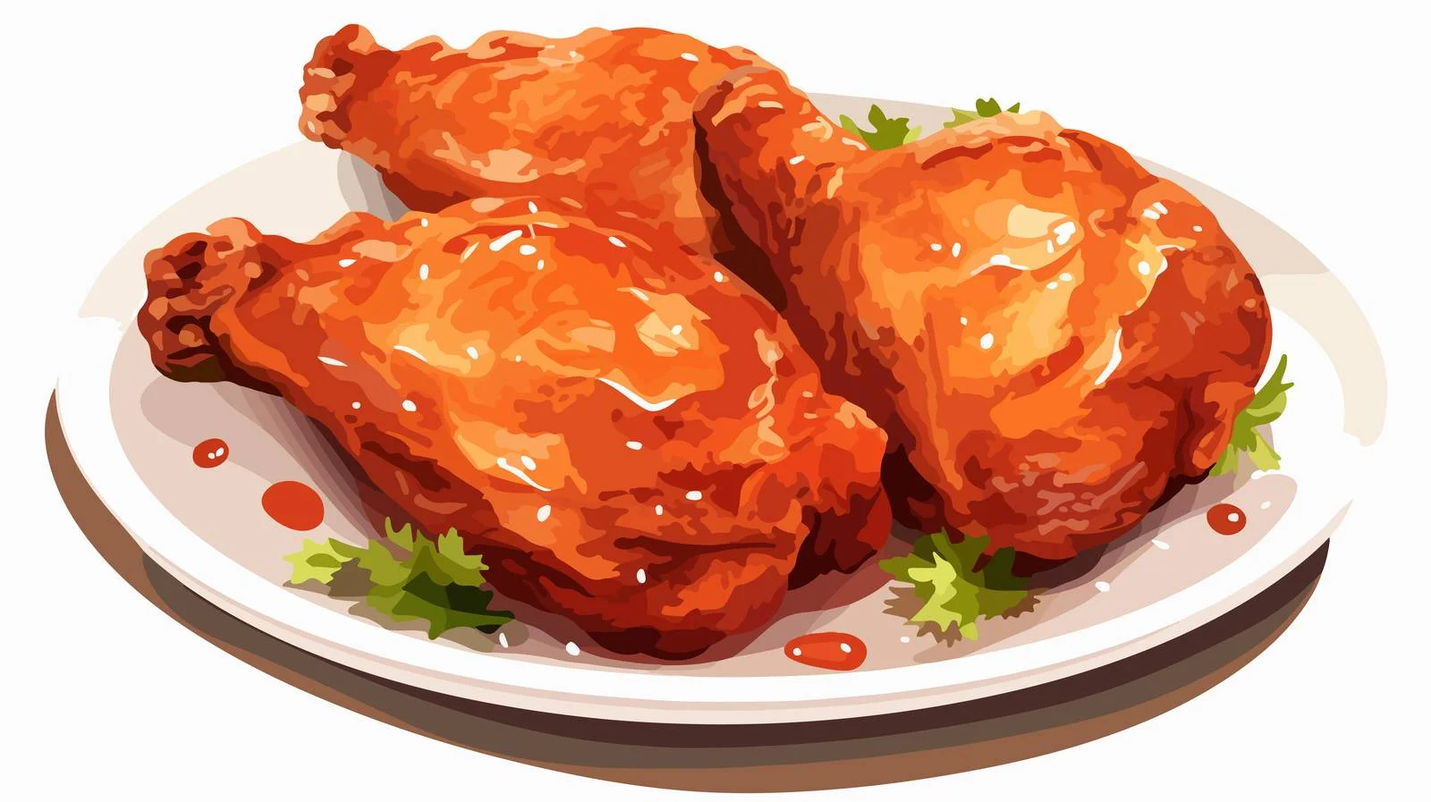 Delicious Crispy Fried Chicken Leg Quarters — free download from Dotvec