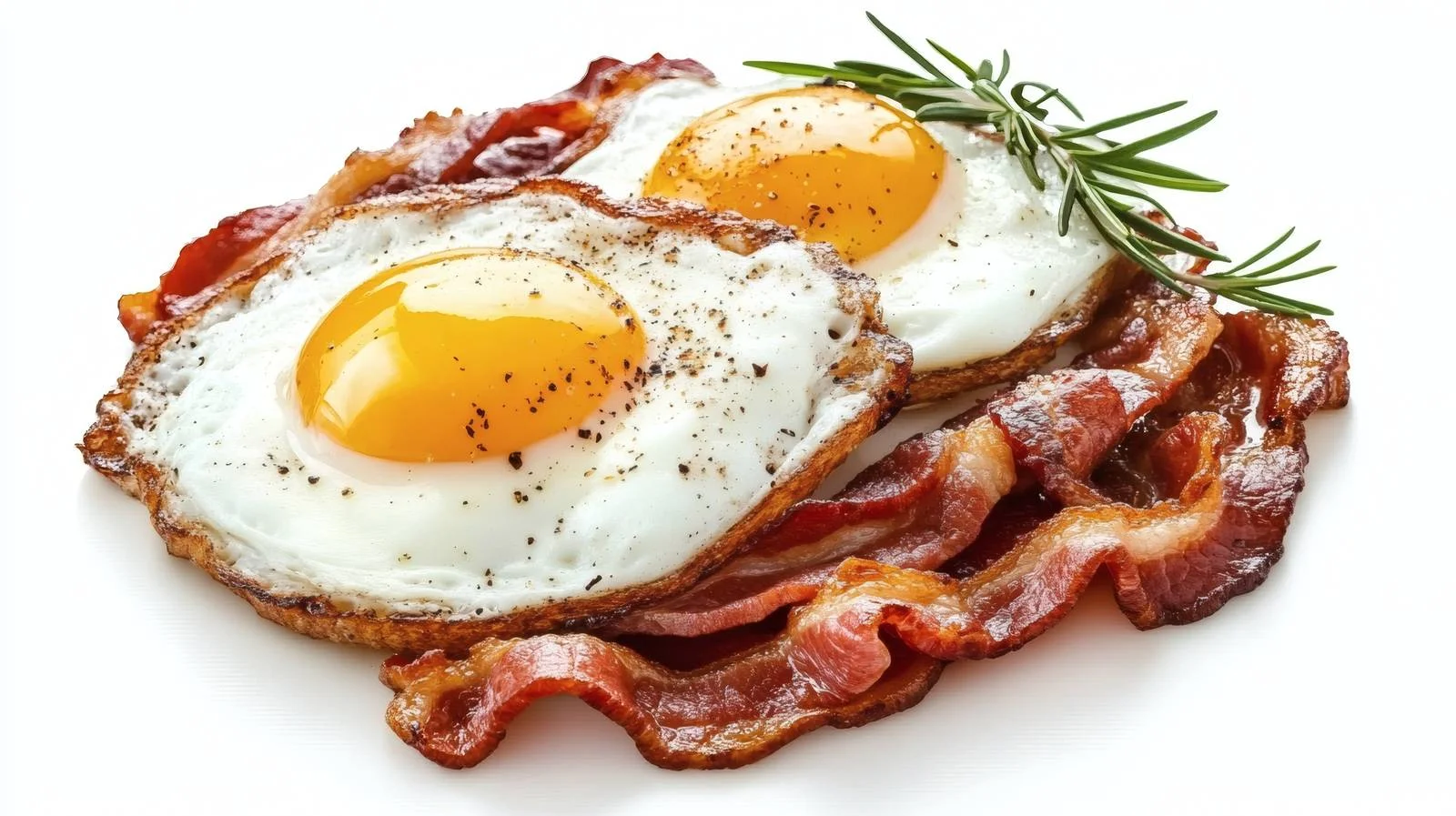 Delicious Fried Eggs and Bacon Breakfast — free download from Dotvec
