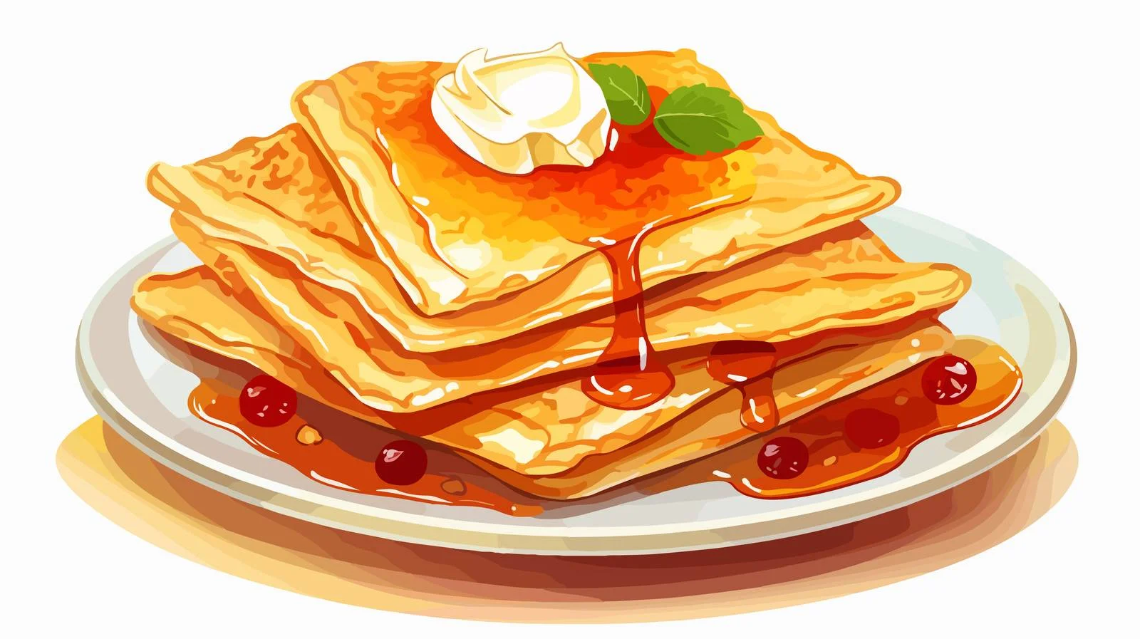 Delicious Fried Pancakes on Plate — free download from Dotvec