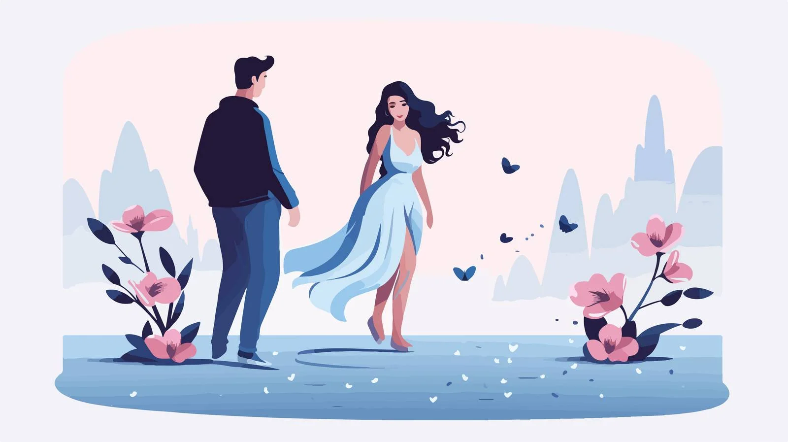 Woman grieving loss of departed friend — free download from Dotvec