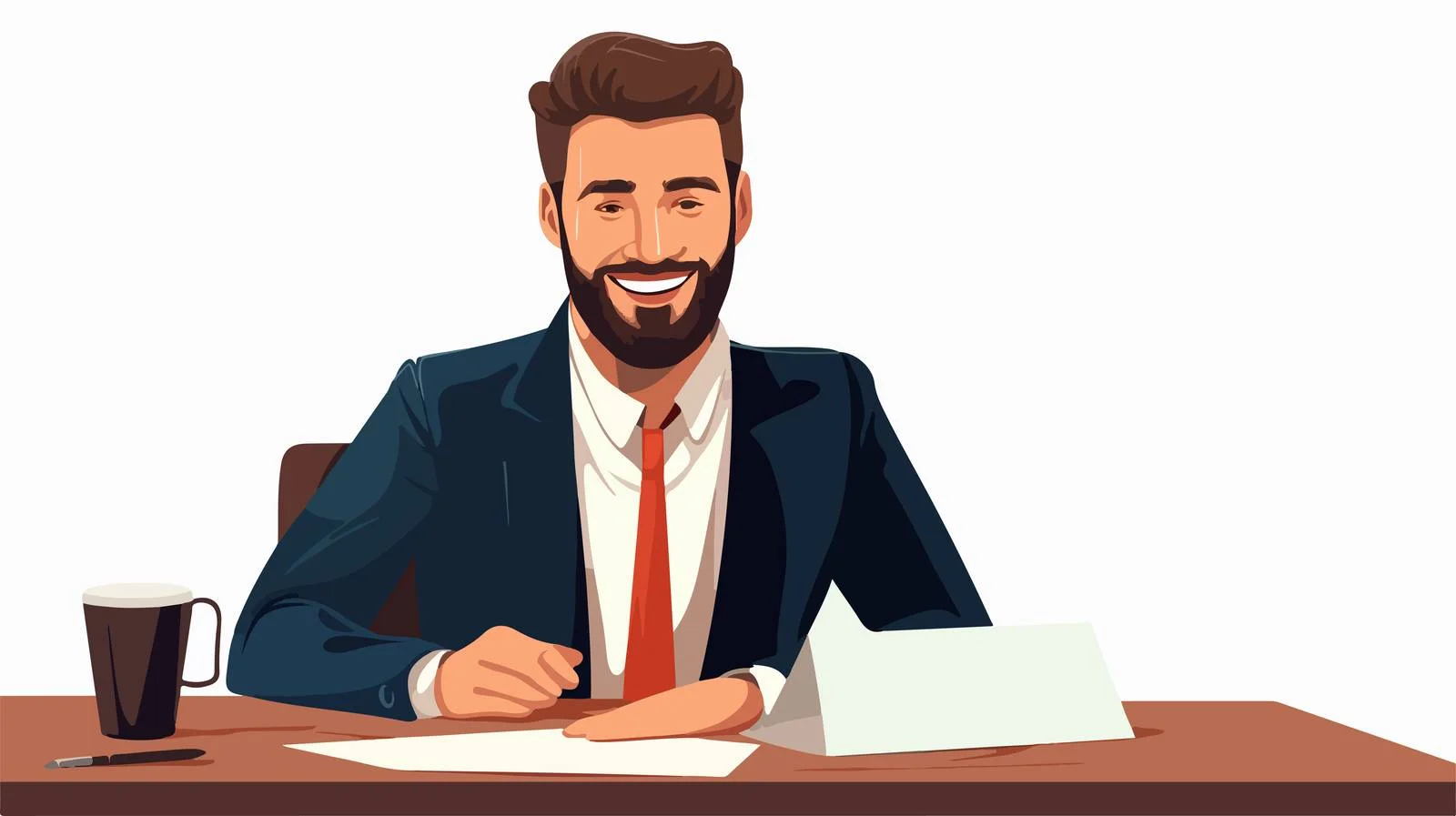 Corporate professional at desk during work ff562448-e7af-44e1-a995-7fc0cfa3f0ce — free download from Dotvec