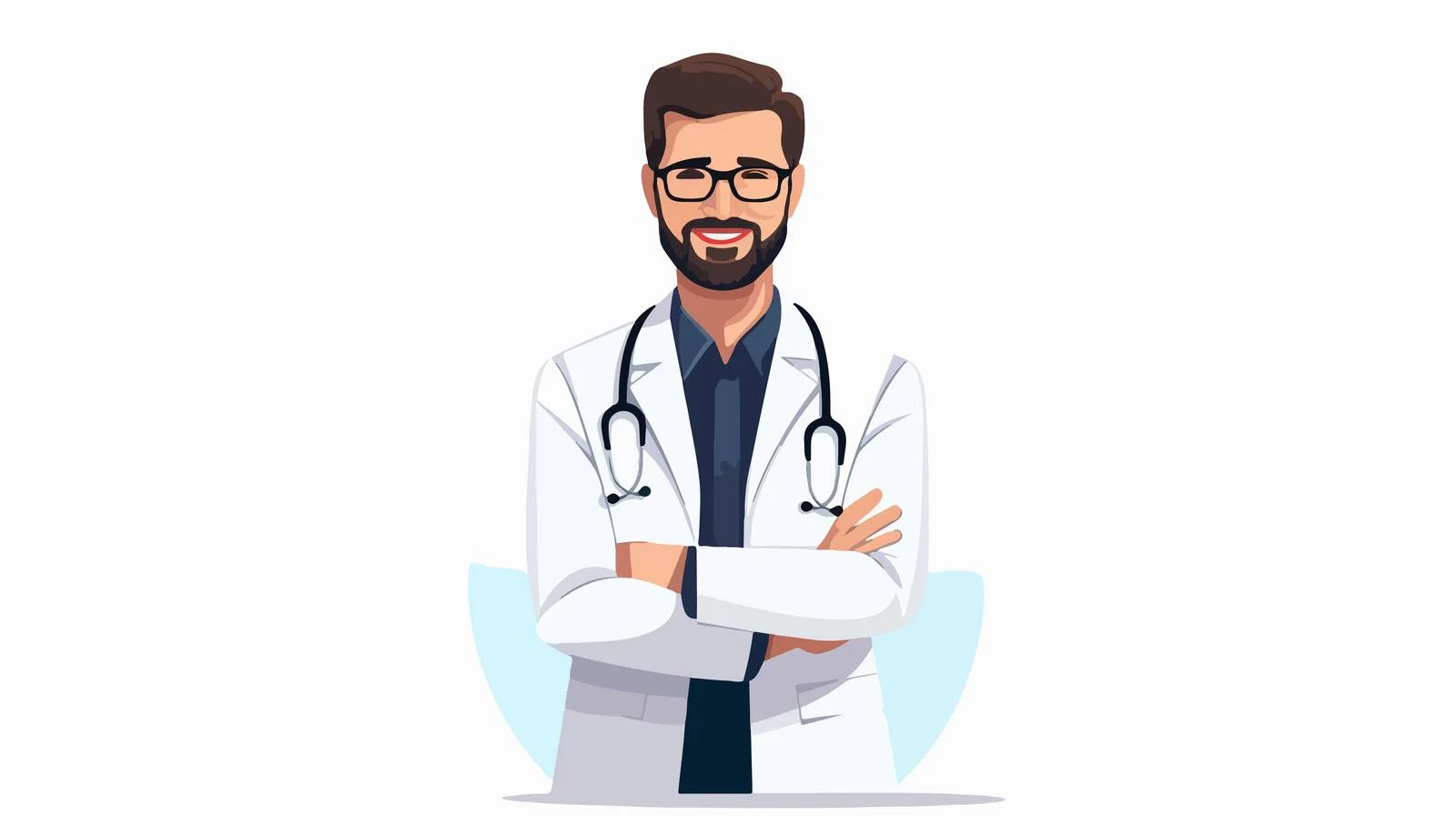 Professional Male Doctor with Stethoscope Portrait — free download from Dotvec
