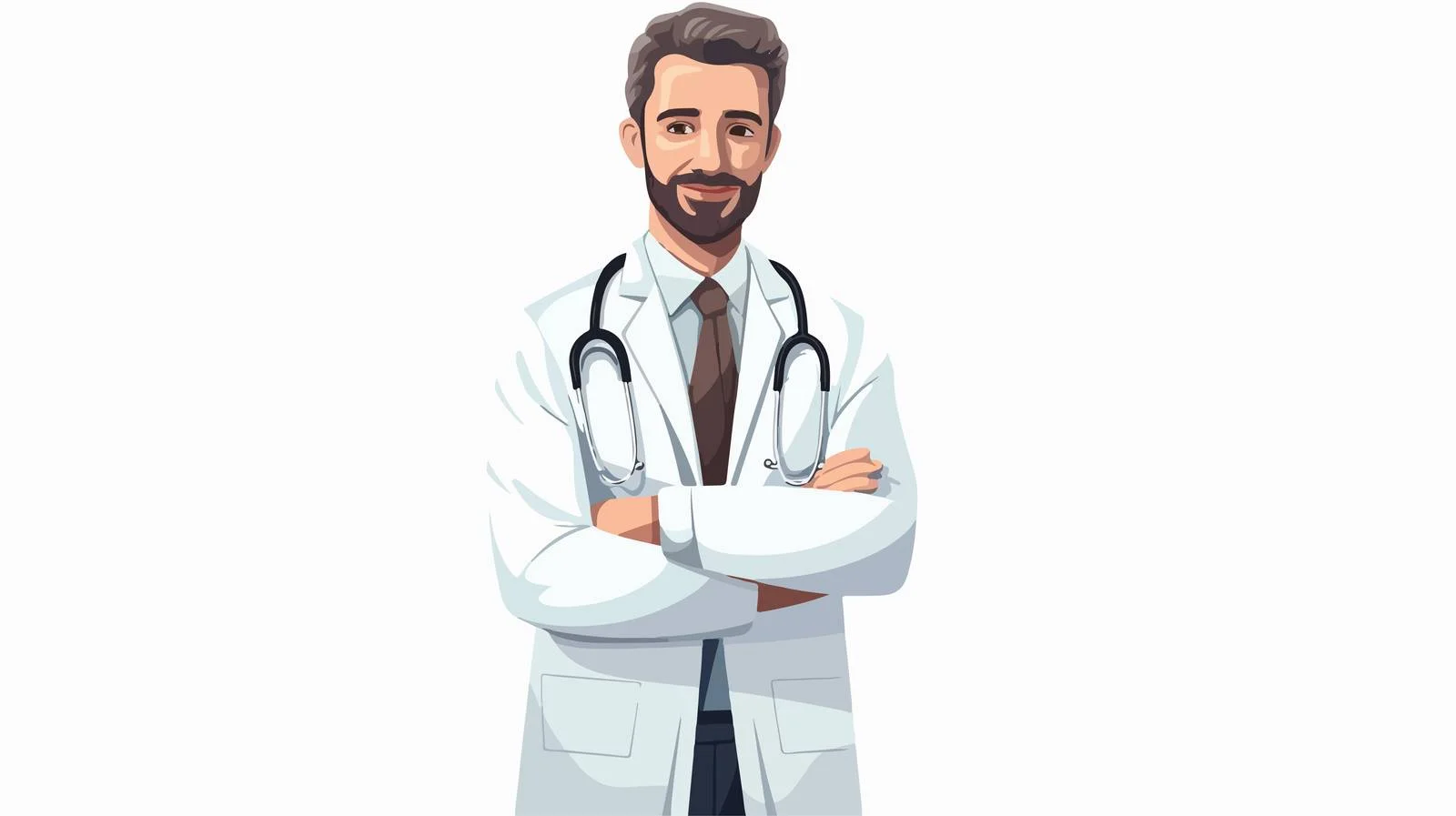 Professional Male Doctor with Stethoscope Portrait — free download from Dotvec
