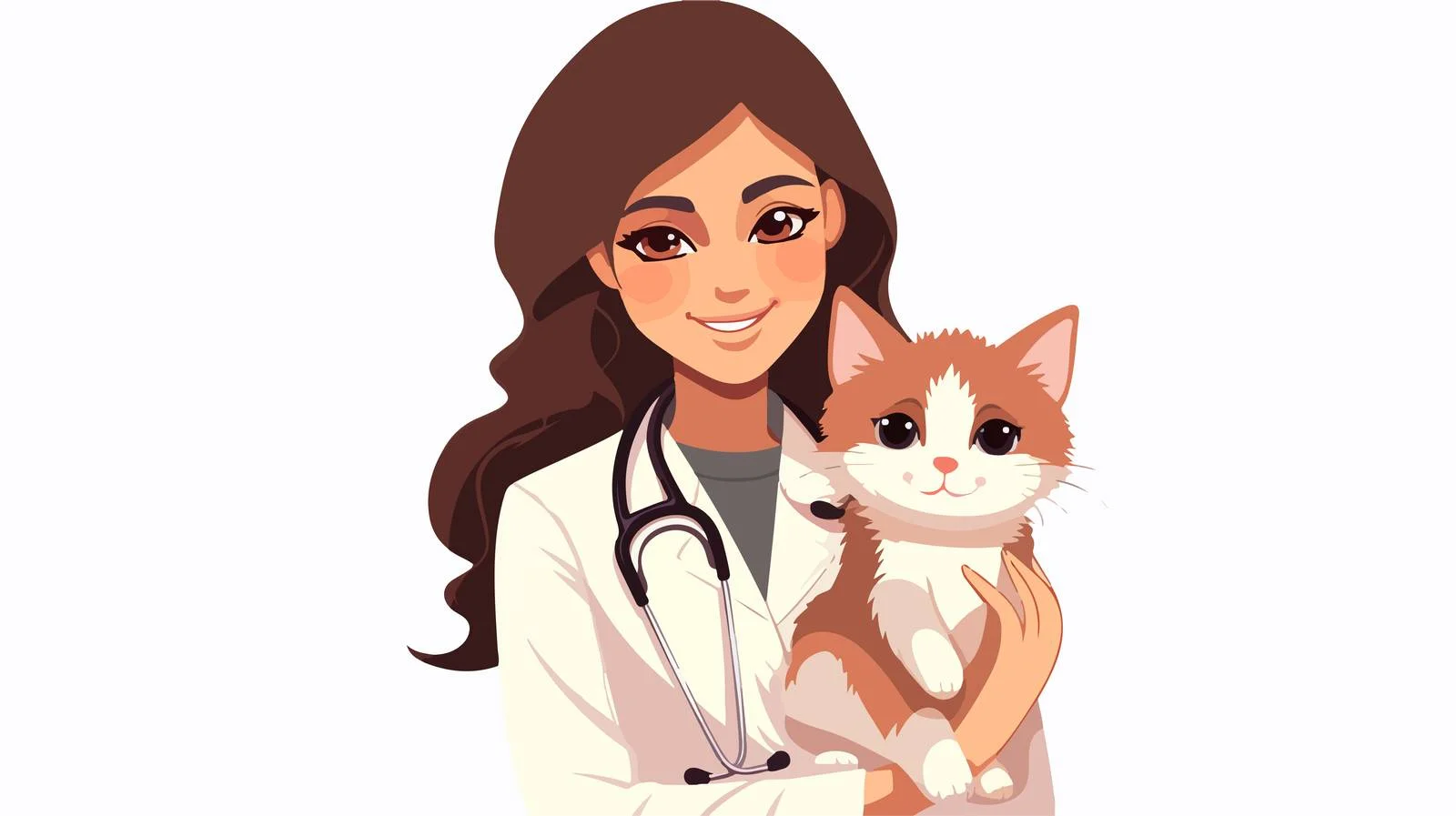Compassionate vet in a friendly clinic — free download from Dotvec