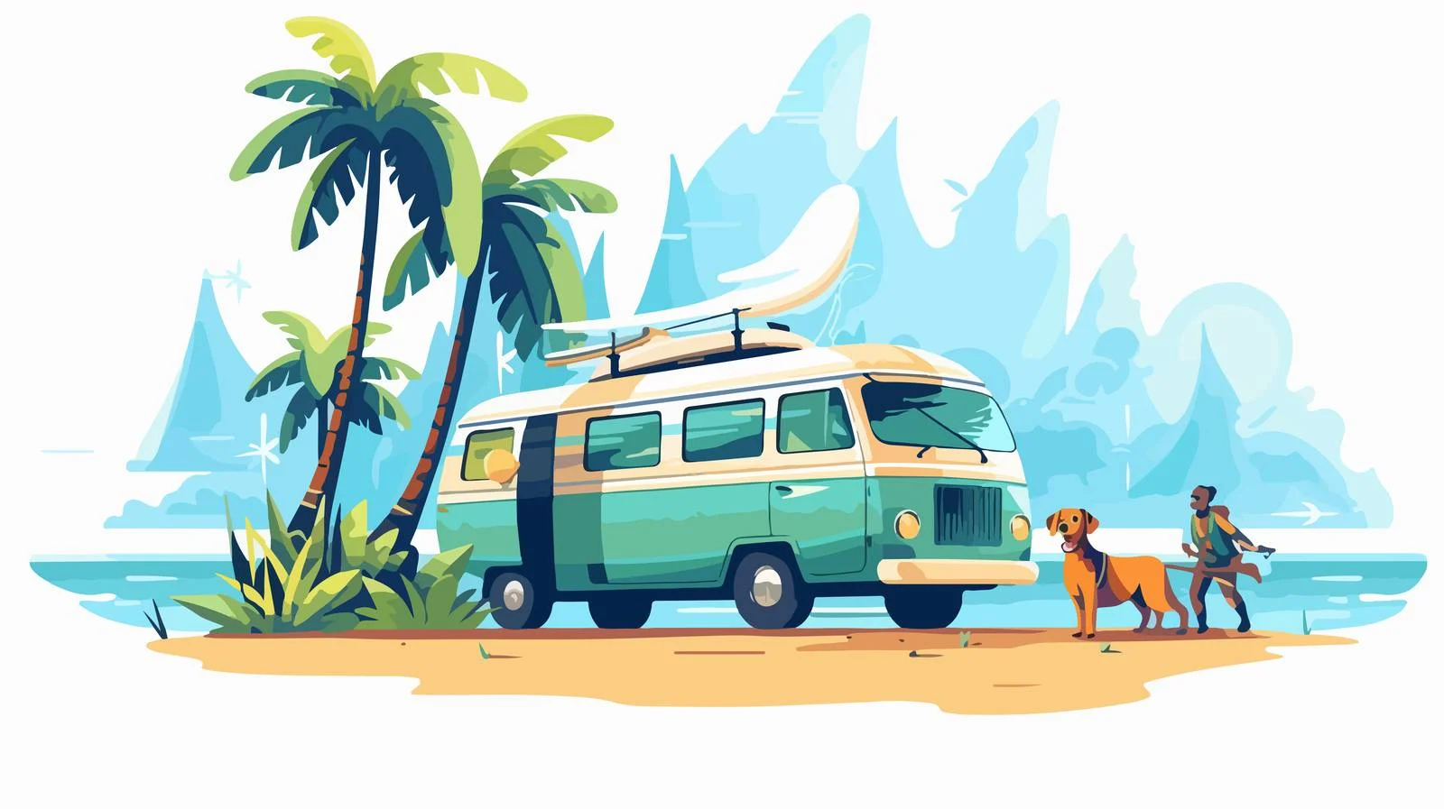 Friends and Dog Road Trip Adventure — free download from Dotvec