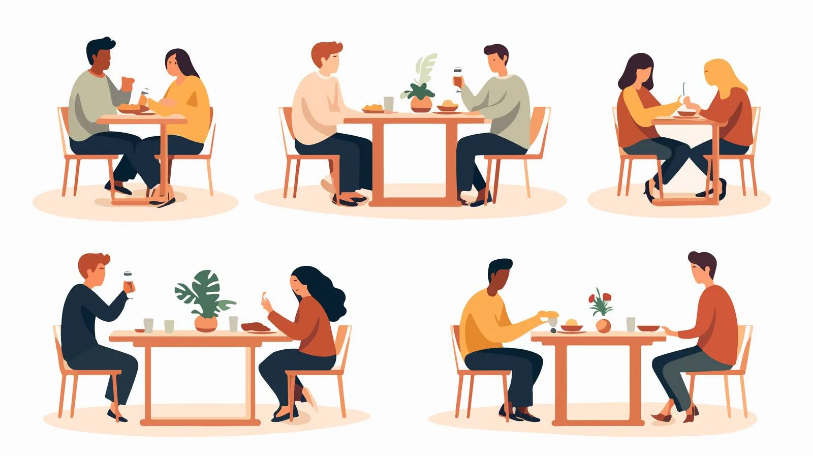 Joyful Friends Enjoying Dinner Together — free download from Dotvec