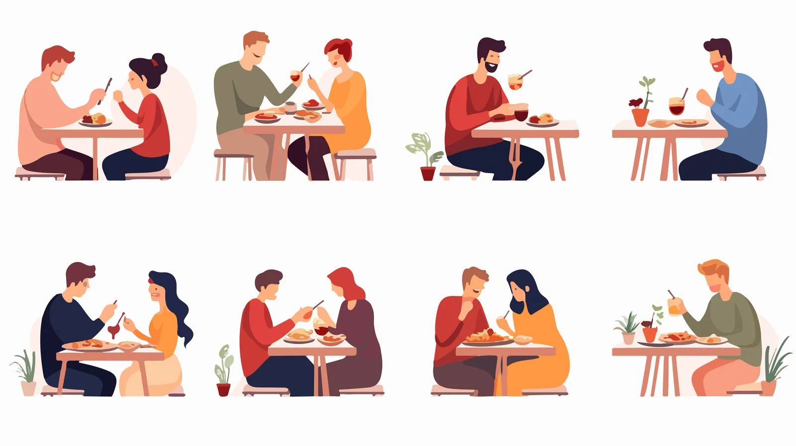 Cheerful Gatherings: Friends Enjoying Dinner Together — free download from Dotvec