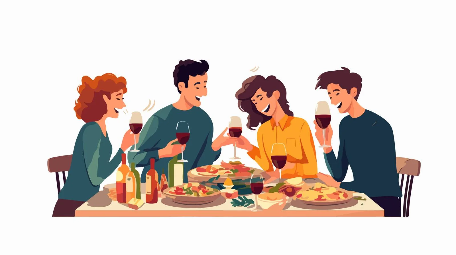 Elegant Dinner Party with Friends — free download from Dotvec
