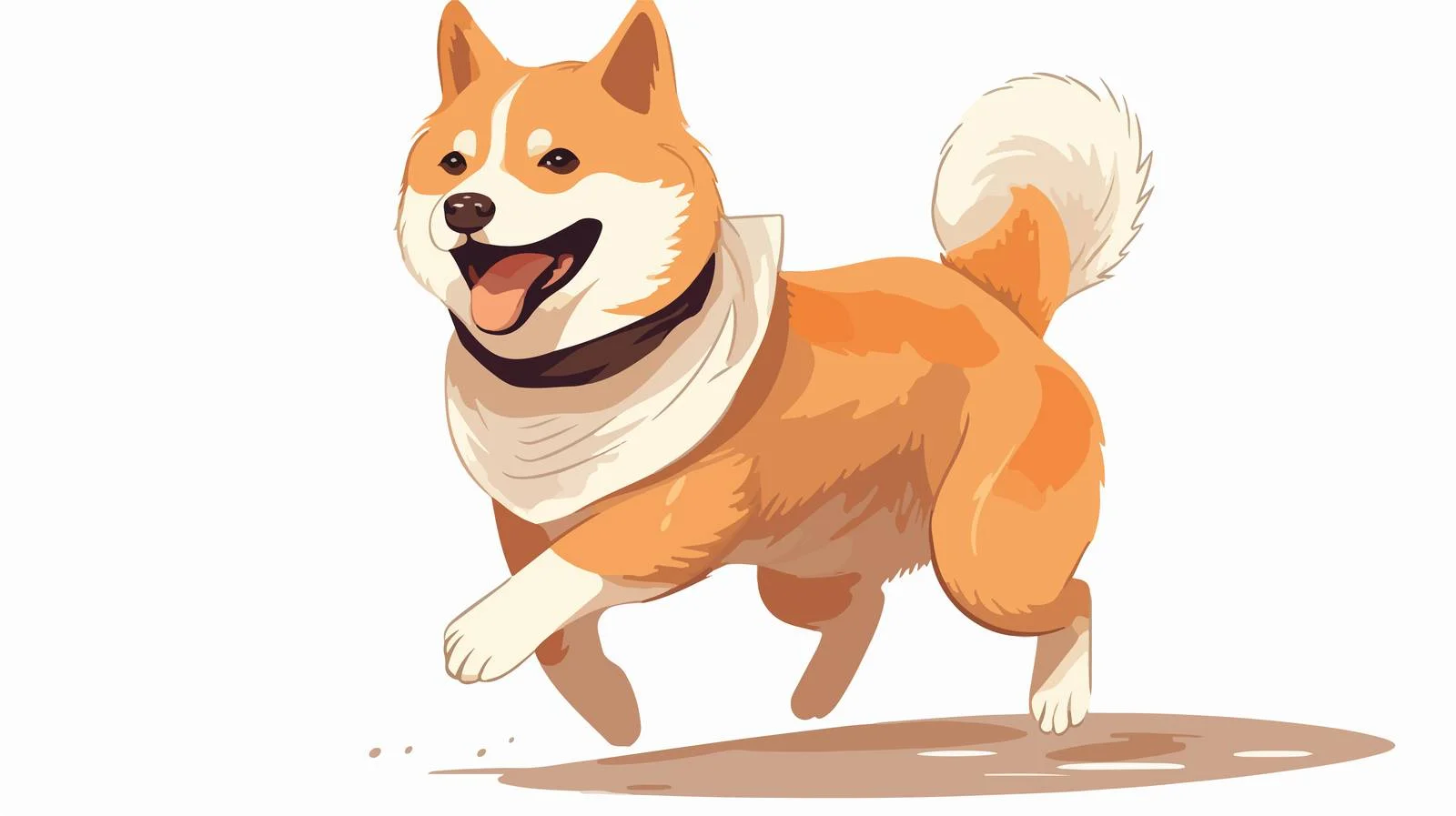 Playful Akita Inu leaping joyfully — free download from Dotvec