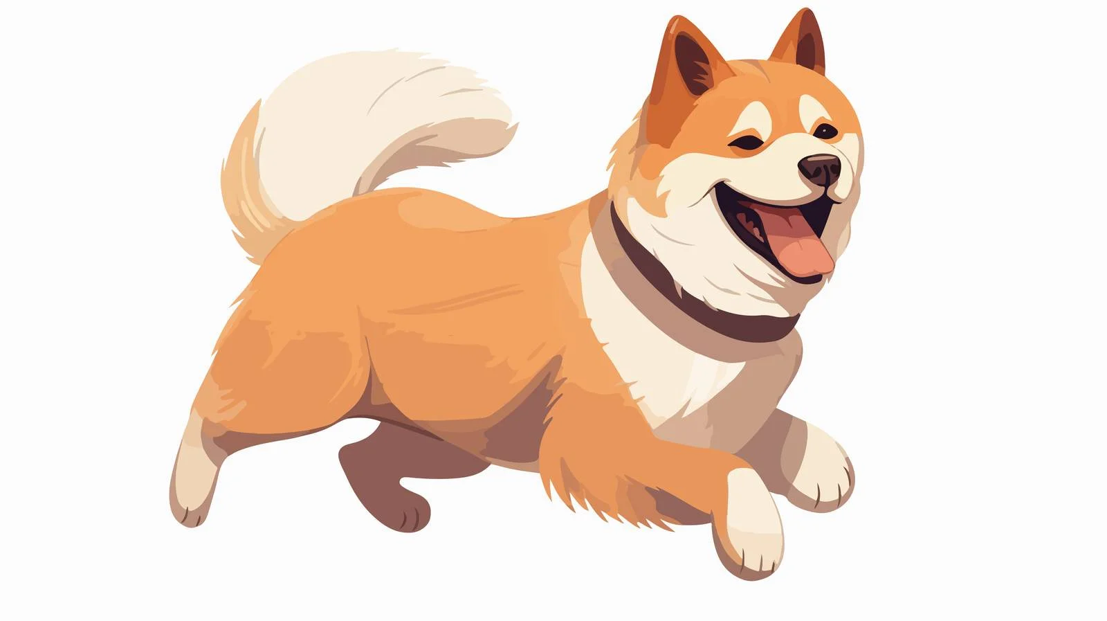 Energetic Akita Inu Leaping Playfully — free download from Dotvec