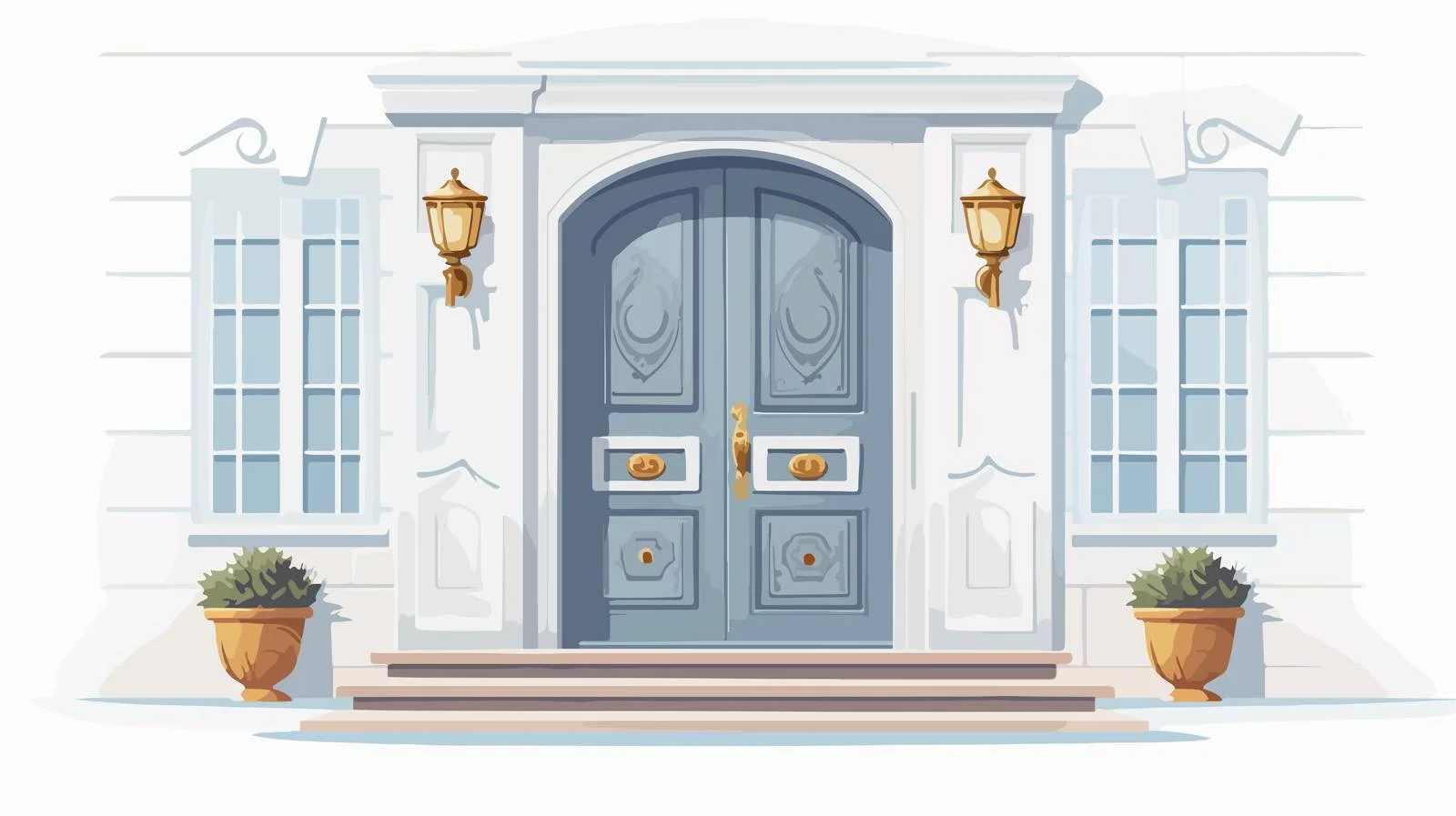 Elegant Home Entrance Exterior Front Door — free download from Dotvec