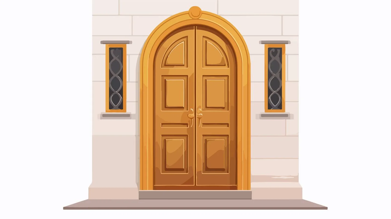 Residential House Entryway with Front Door — free download from Dotvec