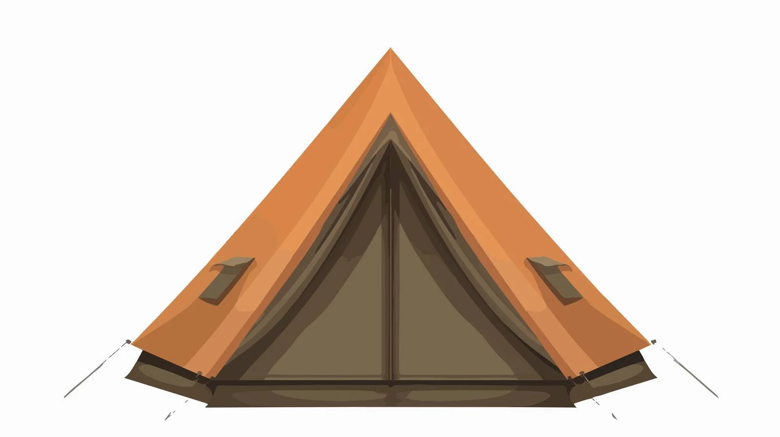 Canvas Pyramid Tent on White Background — free download from Dotvec