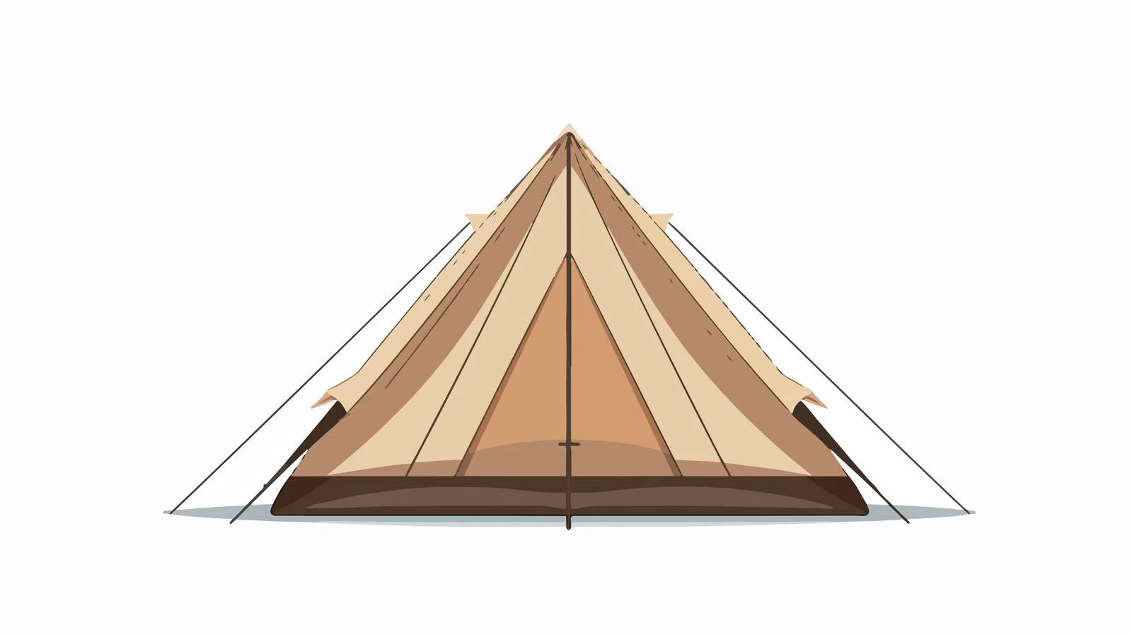 Canvas Pyramid Tent on White Background — free download from Dotvec