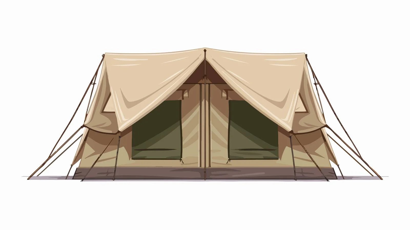 Quaint Canvas Tent with Simple Roof — free download from Dotvec