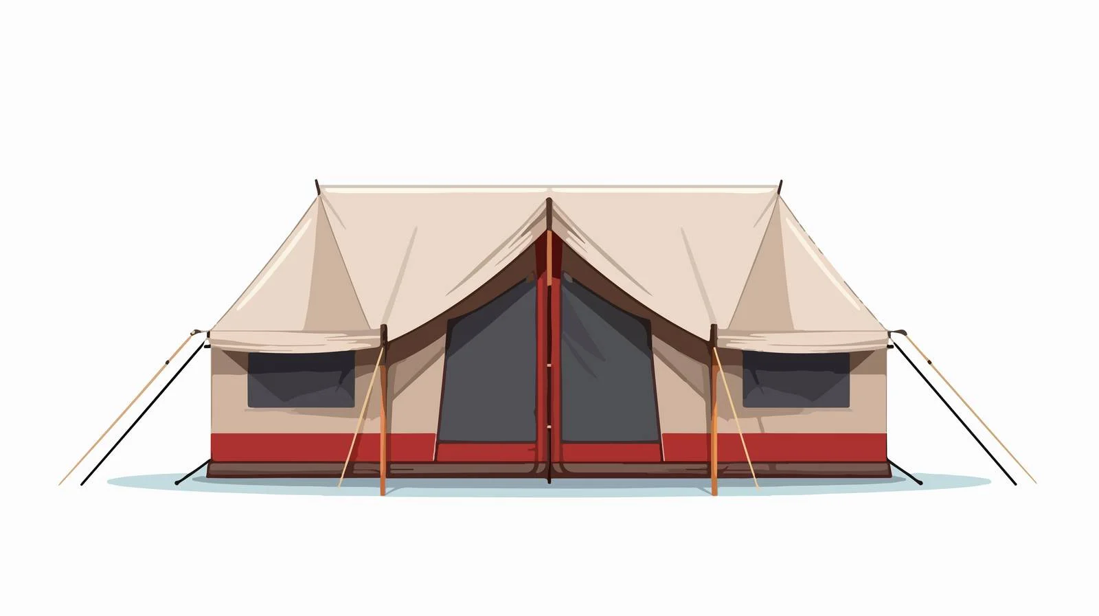 Isolated Front View Canvas Tent 6849dcd0-f630-4c49-b26c-728a9178668e — free download from Dotvec