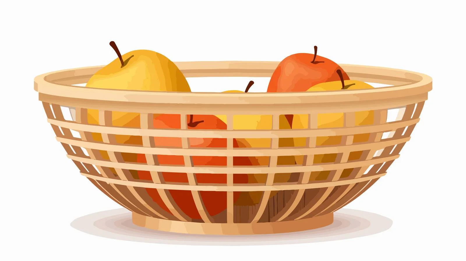 Metal and Wood Fruit Basket Blend — free download from Dotvec