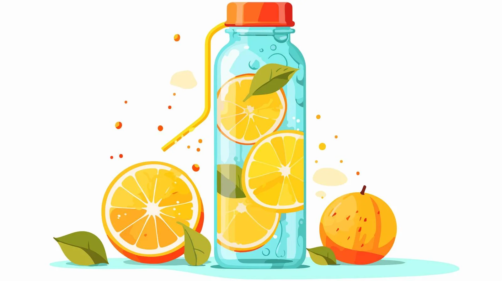 Refreshing Fruit-Infused Water in Upcycled Bottle — free download from Dotvec