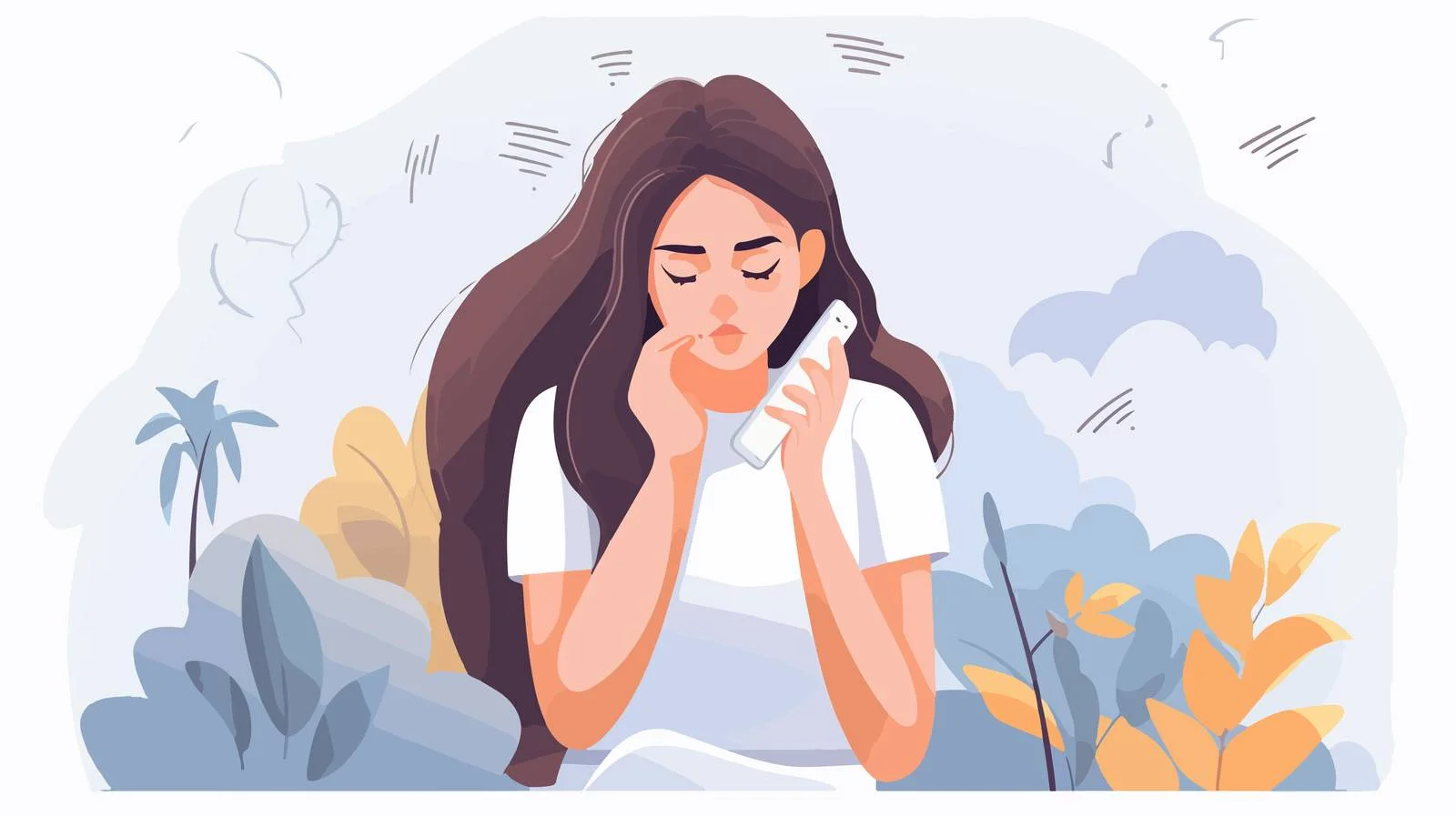 Woman frustrated by tablet screen display — free download from Dotvec