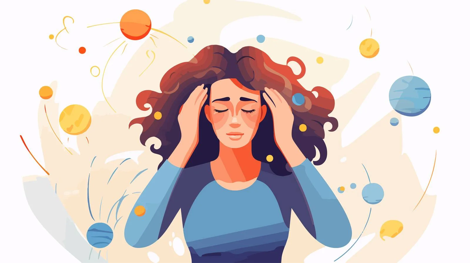 Woman Experiencing Anxiety and Frustration — free download from Dotvec
