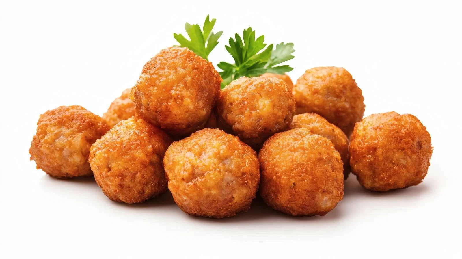 Delicious Fried Meatballs on White Background — free download from Dotvec