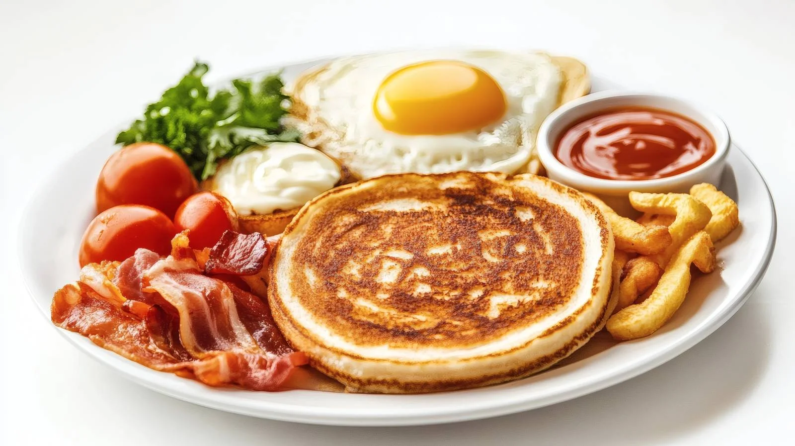 Classic American Breakfast on White Background — free download from Dotvec