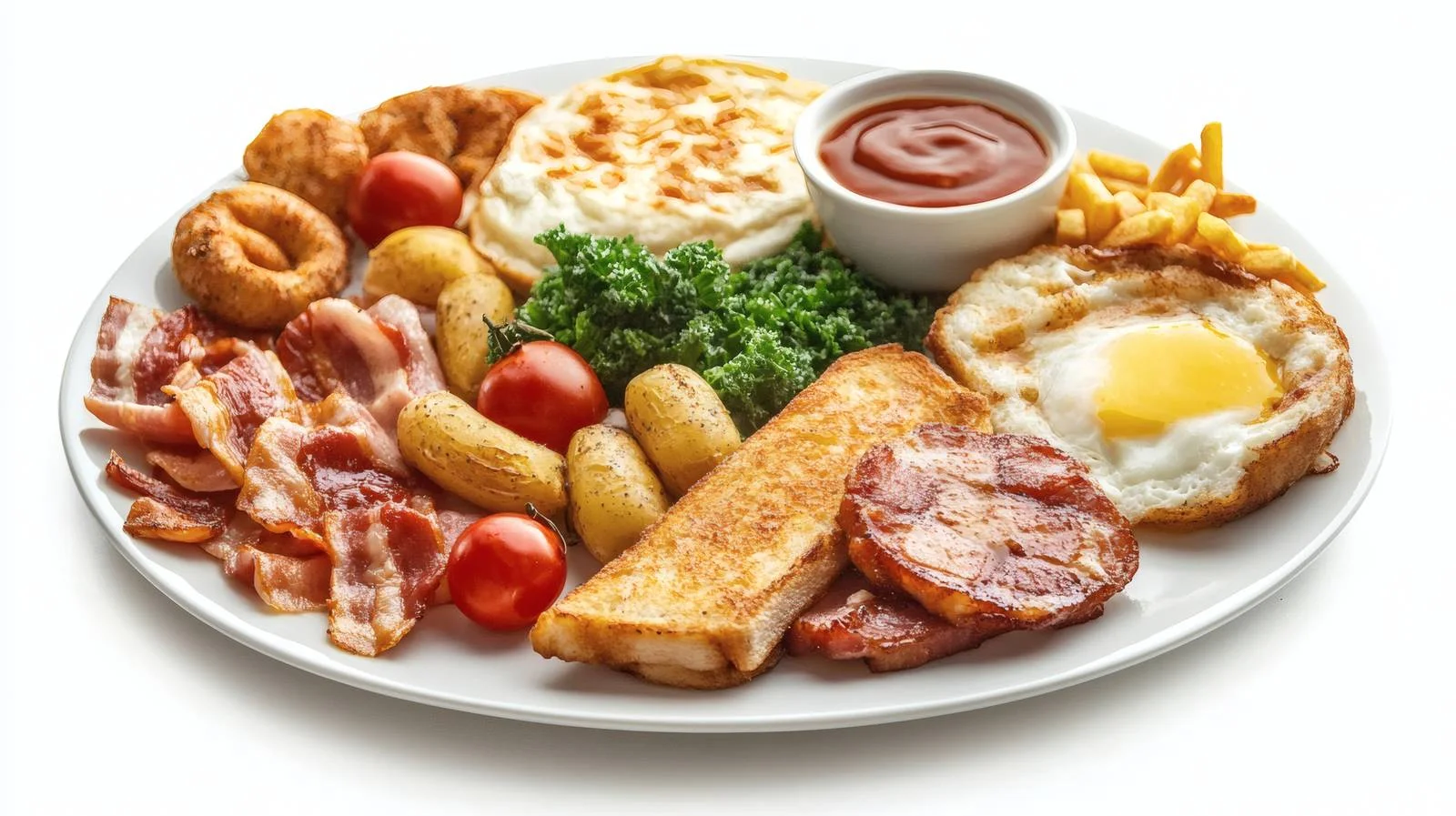 Classic American Breakfast on White Background — free download from Dotvec