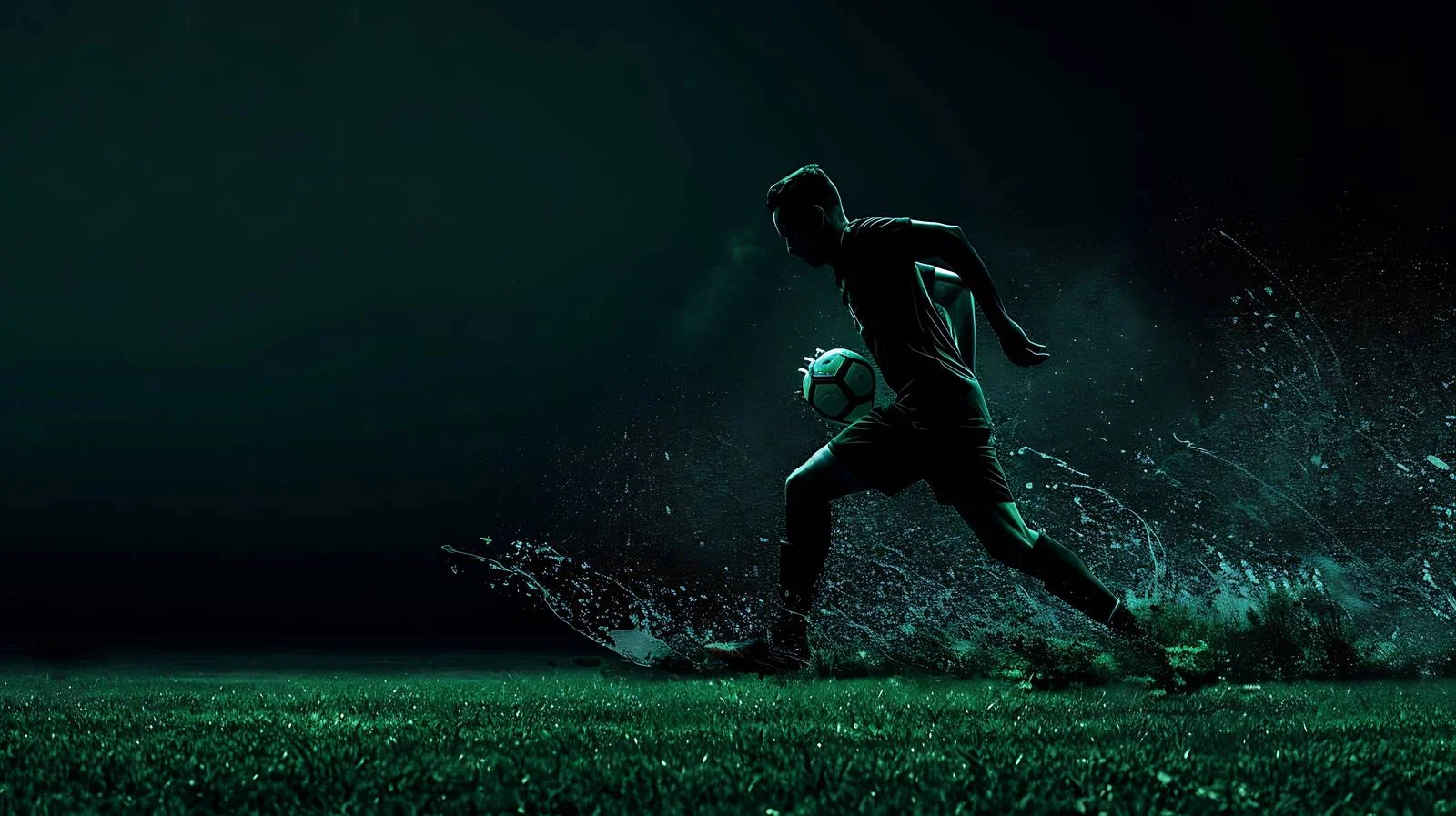 Dynamic football player in full stride — free download from Dotvec