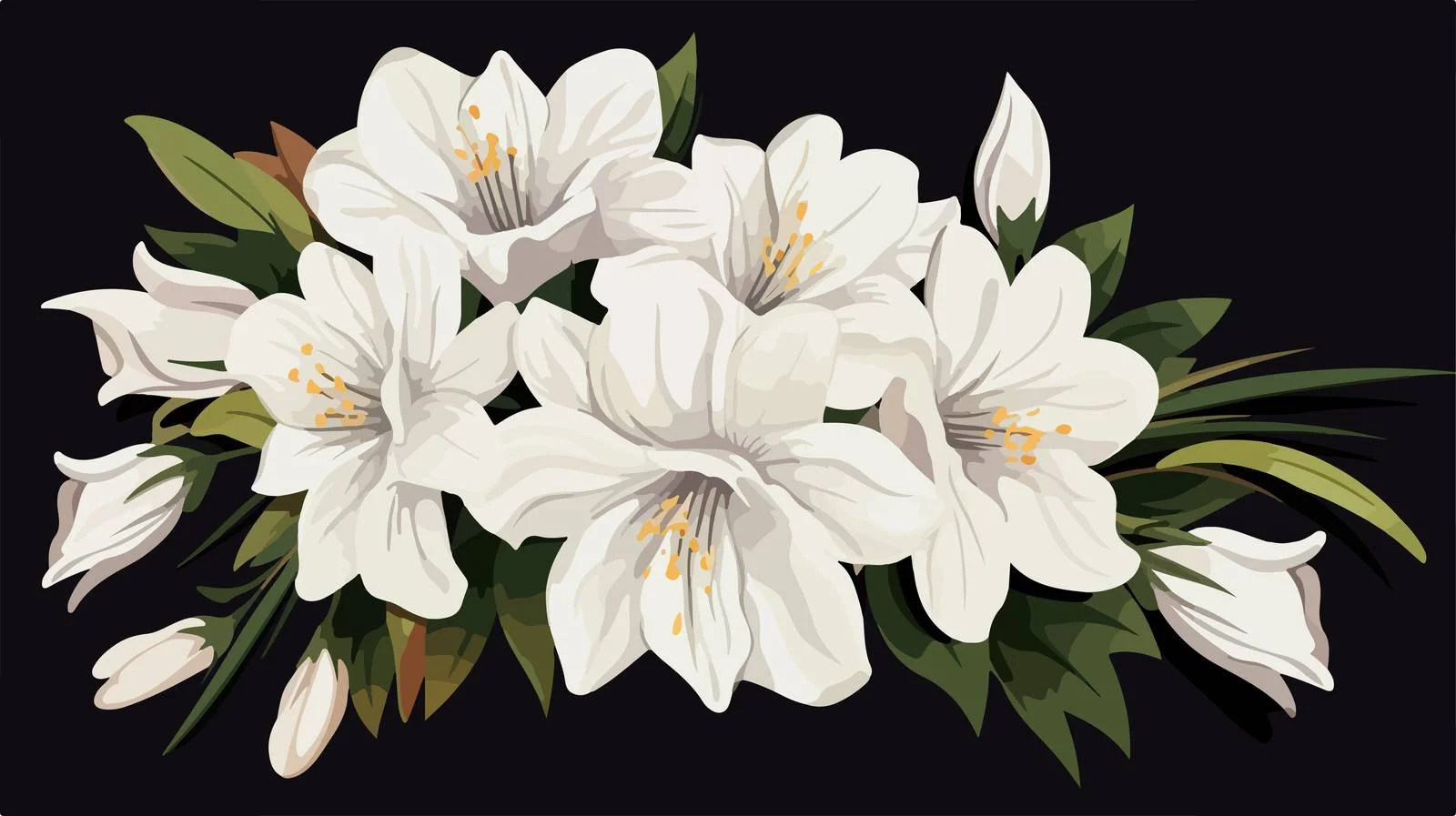Symbolic White Funeral Flowers Bouquet on Surface — free download from Dotvec