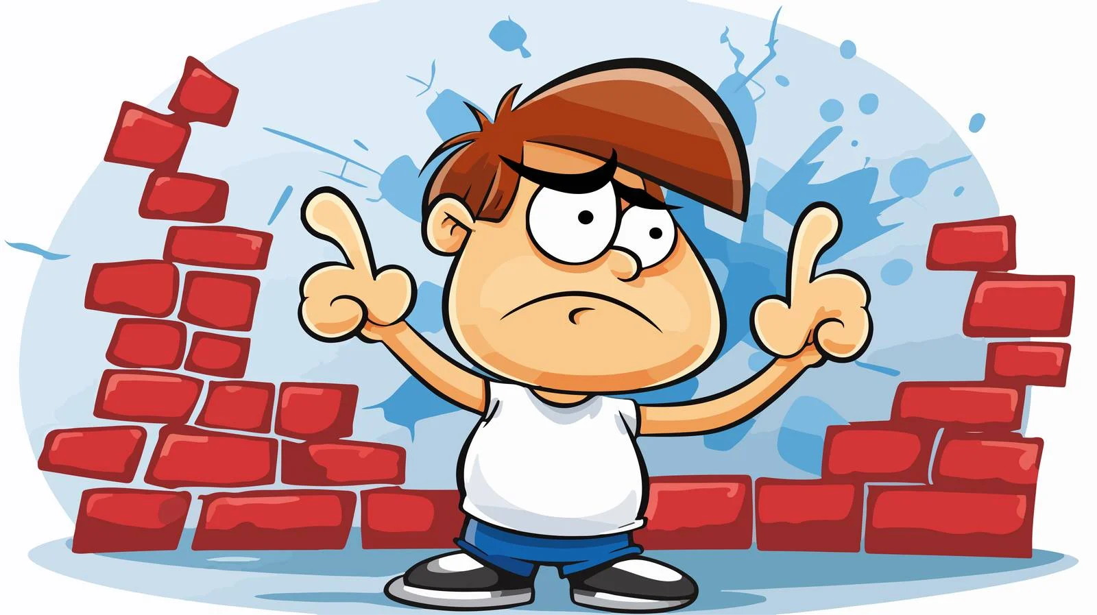 Funny Graffiti Cartoon Vector Illustration — free download from Dotvec