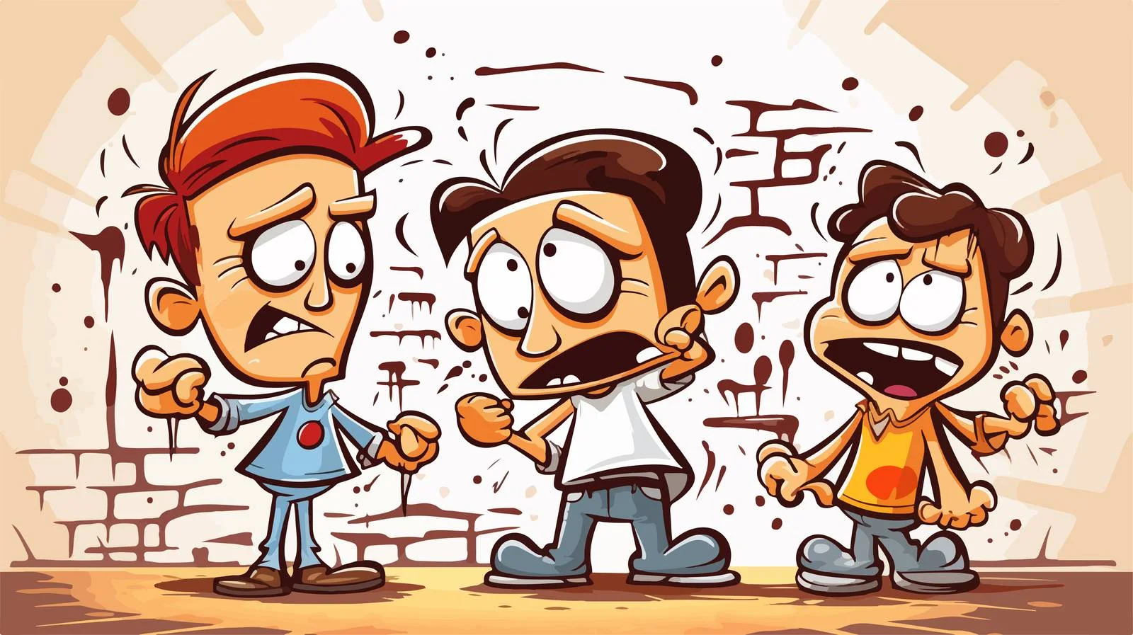 Funny Graffiti Cartoon Vector Illustration — free download from Dotvec