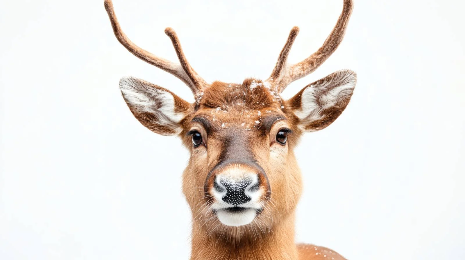Quirky Rudolph Reindeer White Background Portrait — free download from Dotvec