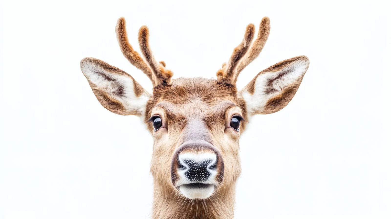 Cheerful Rudolph Portrait on White Background — free download from Dotvec