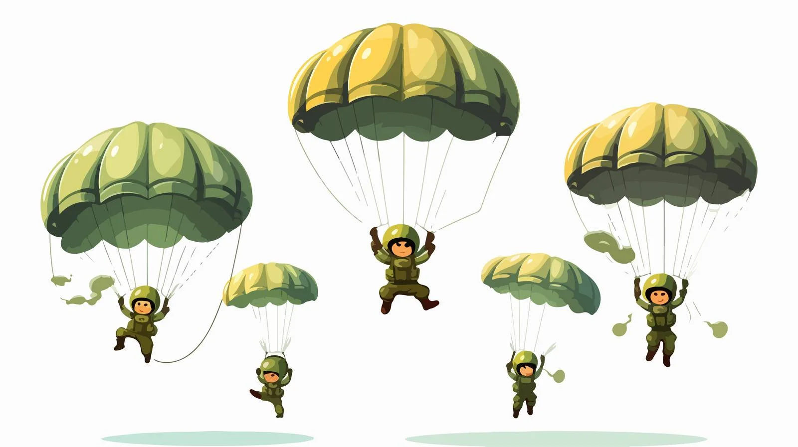 Dynamic Paratrooper Illustration — free download from Dotvec