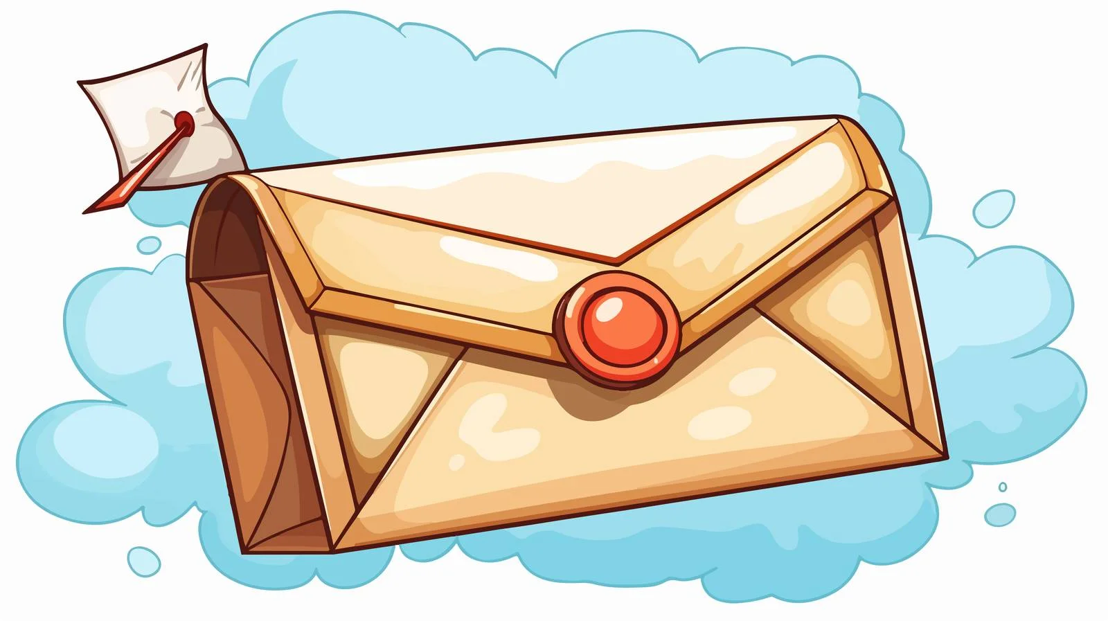 Cartoon Vintage Style Envelope Design — free download from Dotvec