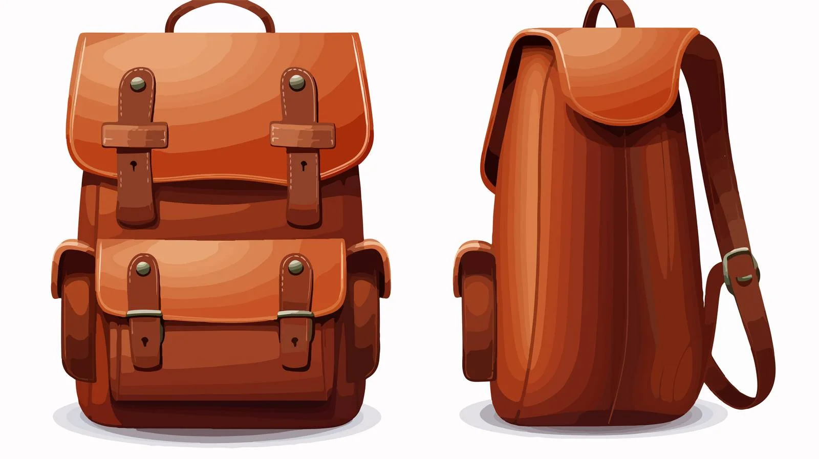 Stylish Leather Men's Backpack — free download from Dotvec